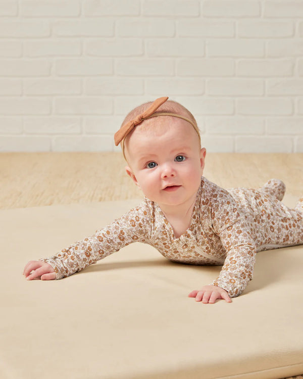 Quincy Mae- Marigold Bamboo Zipsuit Footed