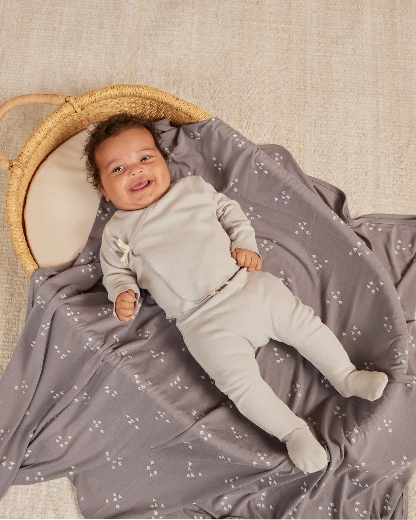 Quincy Mae- Cloud Wrap Top & Footed Pants Set