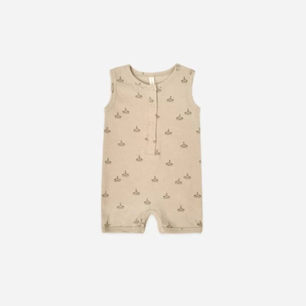 Quincy Mae- Latte Boats Ribbed Henley Romper