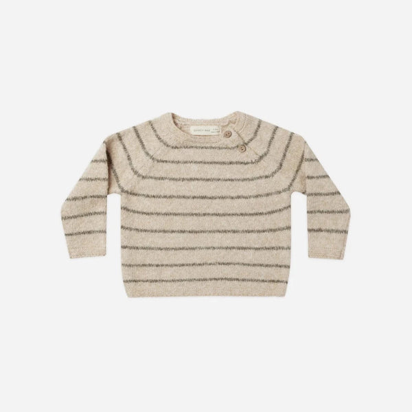 Quincy Mae- Basil Stripe Ace Knit Sweater