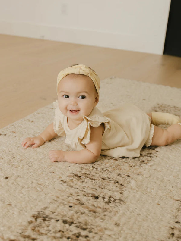 Quincy Mae- Natural Flutter Dress & Bloomers
