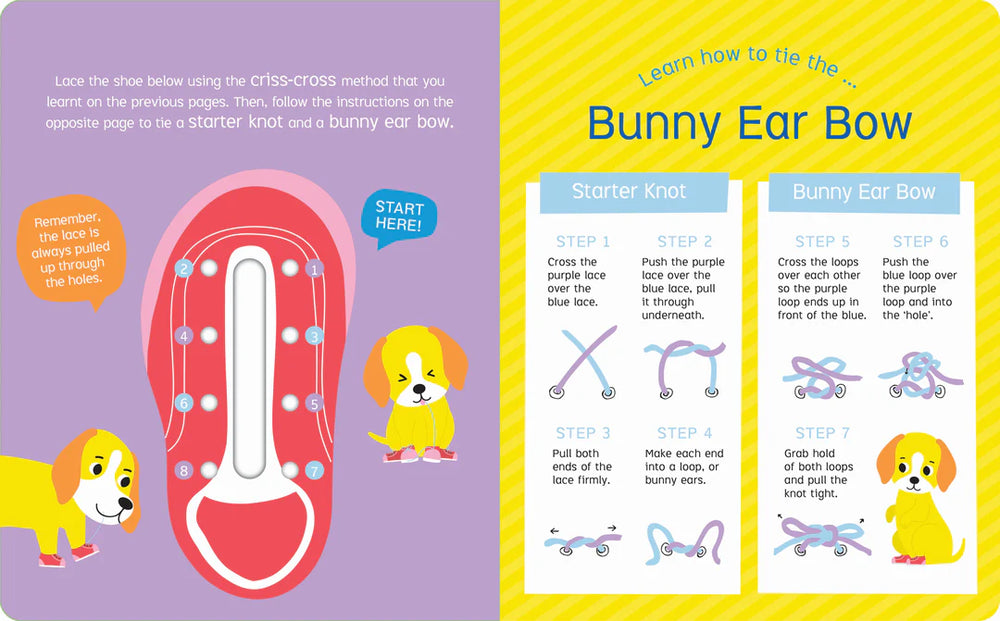Bunny Ears Easy Way To Tie Laces How To- Tie Your Shoes Book – The