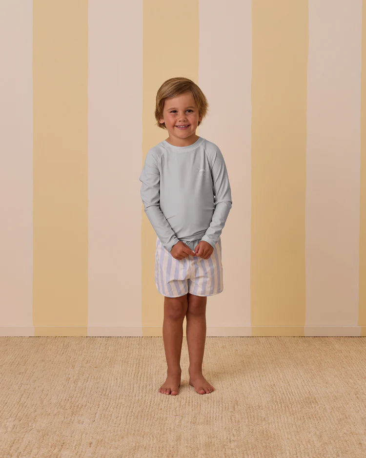 Rylee & Cru - Blue Stripe Swim Trunk