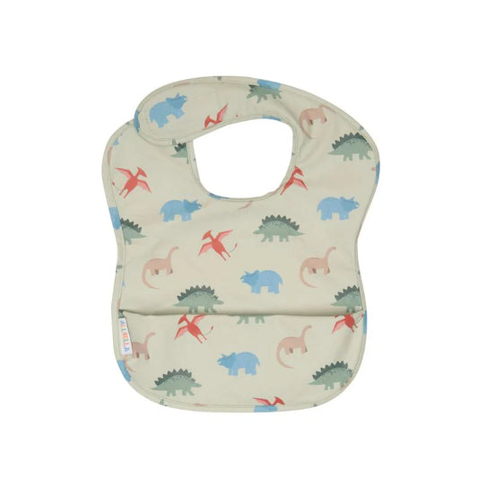 All4Ella- Dinosaurs Recycled Pouch Bib
