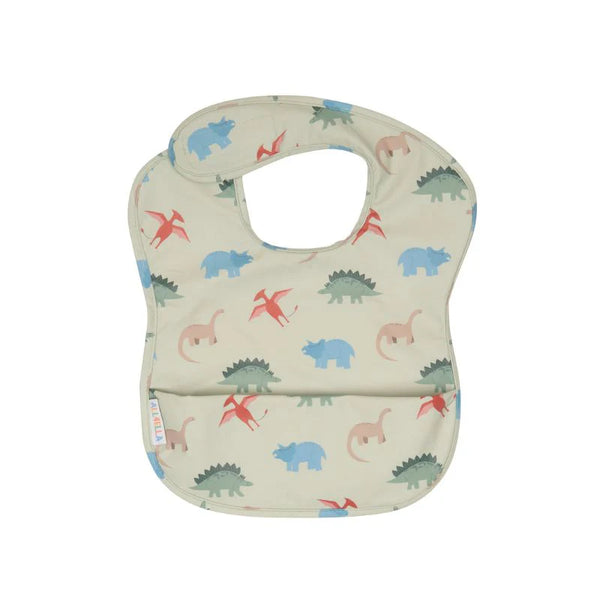 All4Ella- Dinosaurs Recycled Pouch Bib