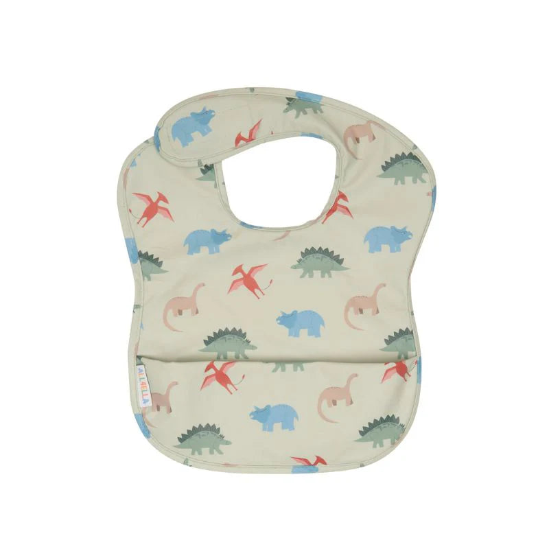All4Ella- Dinosaurs Recycled Pouch Bib