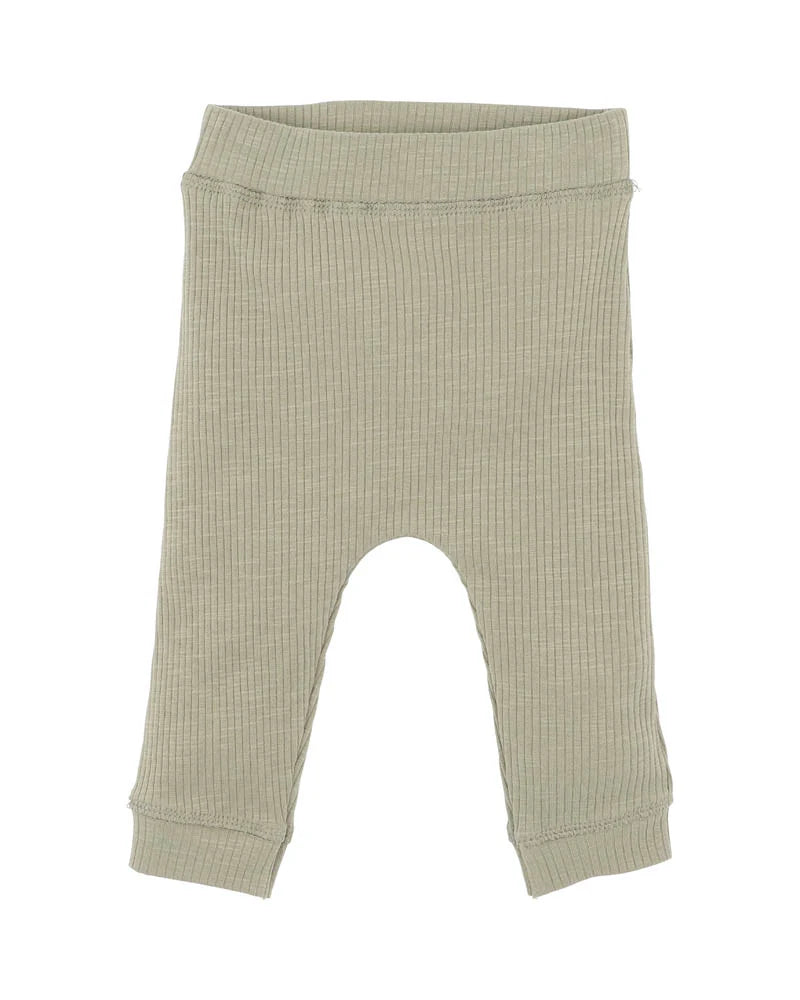 Fox & Finch- Khaki Organic Ribbed Leggings