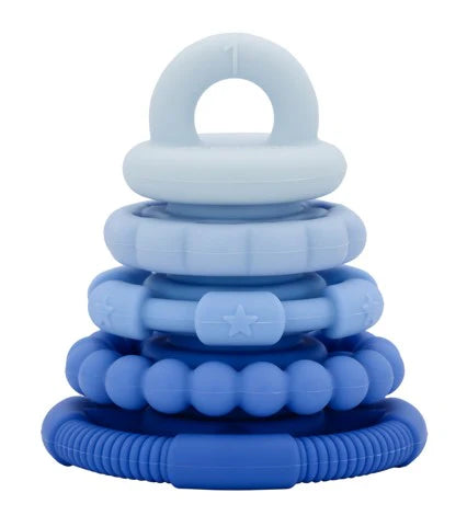 Jellystone- Rainbow Stacking Teether- Blueberry Ombre