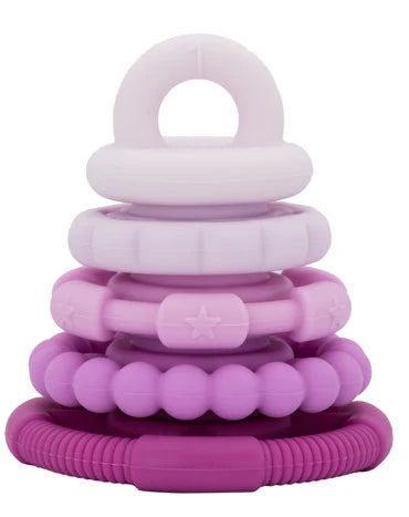 Jellystone- Rainbow Stacking Teether- Raspberry Ombre