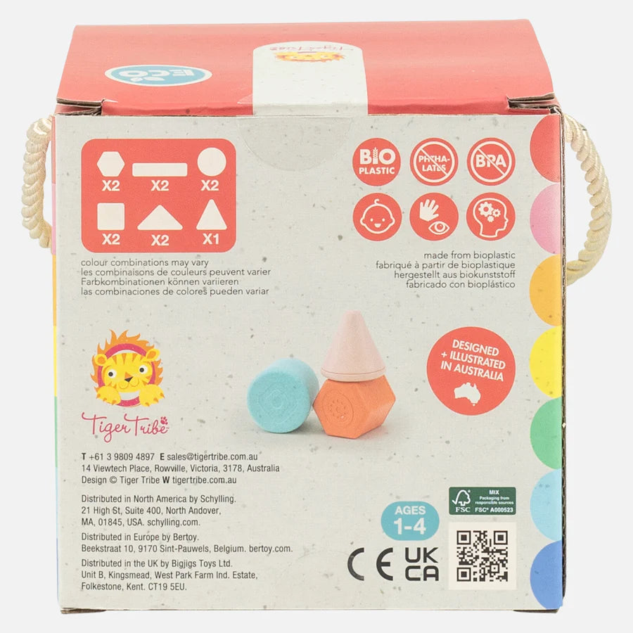 Tiger Tribe -Rattle & Stack Blocks - Starter Pack Of 11