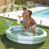 SunnyLife- Inflatable Backyard Pool- Shark Tribe- Khaki