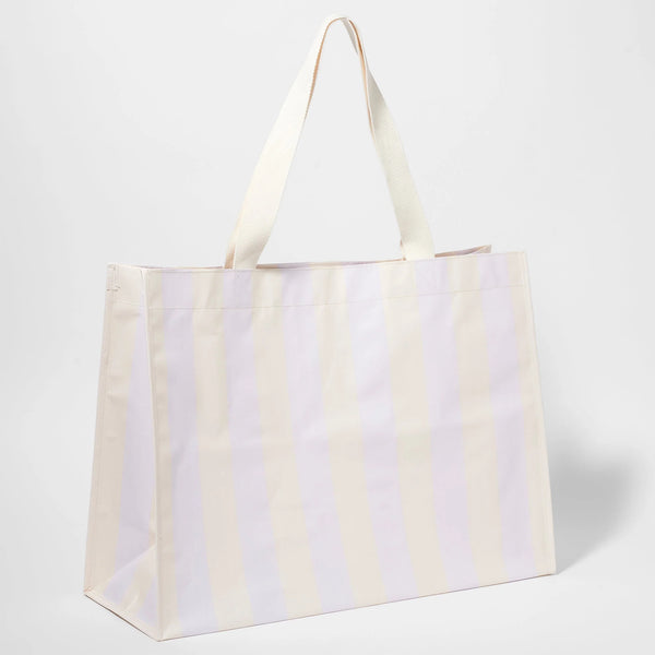 SunnyLife - Carryall Beach Bag - Rio Sun Pastel Lilac Stripe