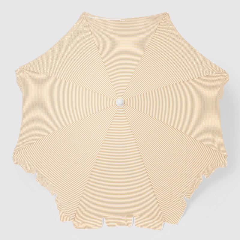 SunnyLife - Beach Umbrella - Mango Bay Golden Mustard Stripe