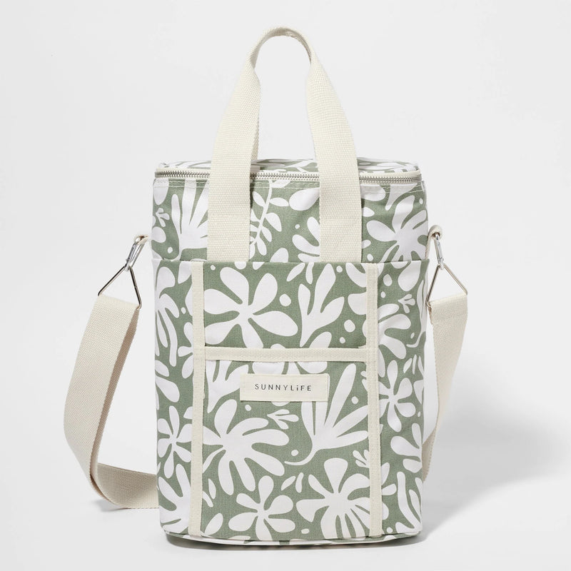 SunnyLife - Canvas Drinks Cooler Bag - The Vacay Olive