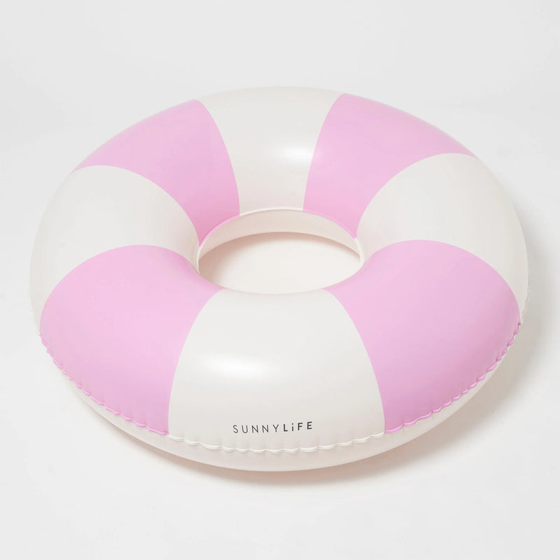 SunnyLife - Tube Pool Ring - Bubblegum Pink Stripe