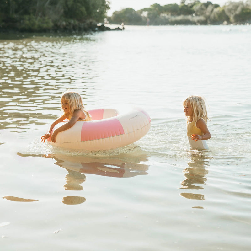 SunnyLife - Tube Pool Ring - Bubblegum Pink Stripe