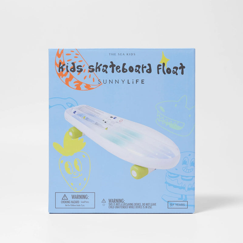 SunnyLife - Kids Skateboard Float - The Sea Kids Blue-Lime