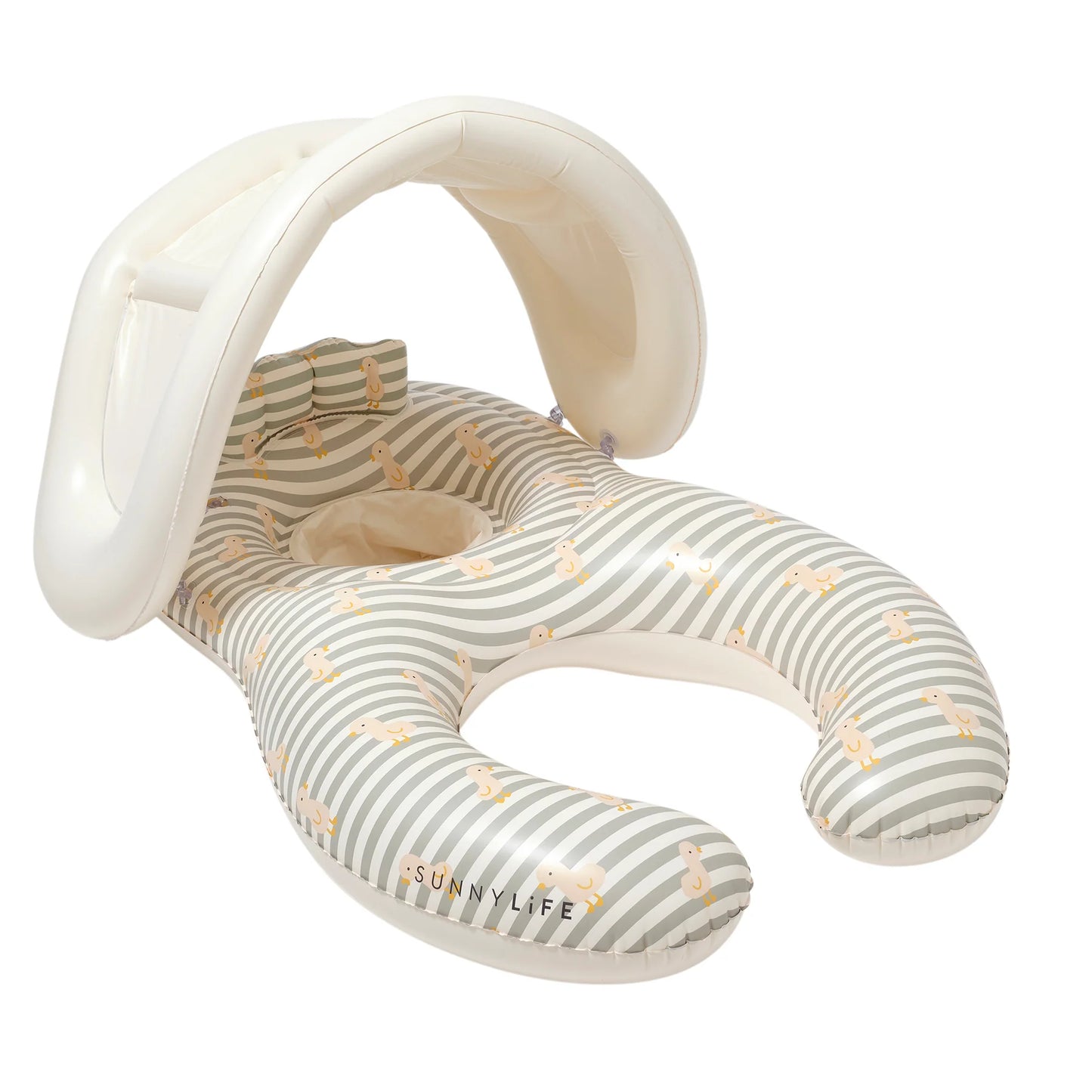 SunnyLife - Float Together Baby Seat Duck Sage Stripe