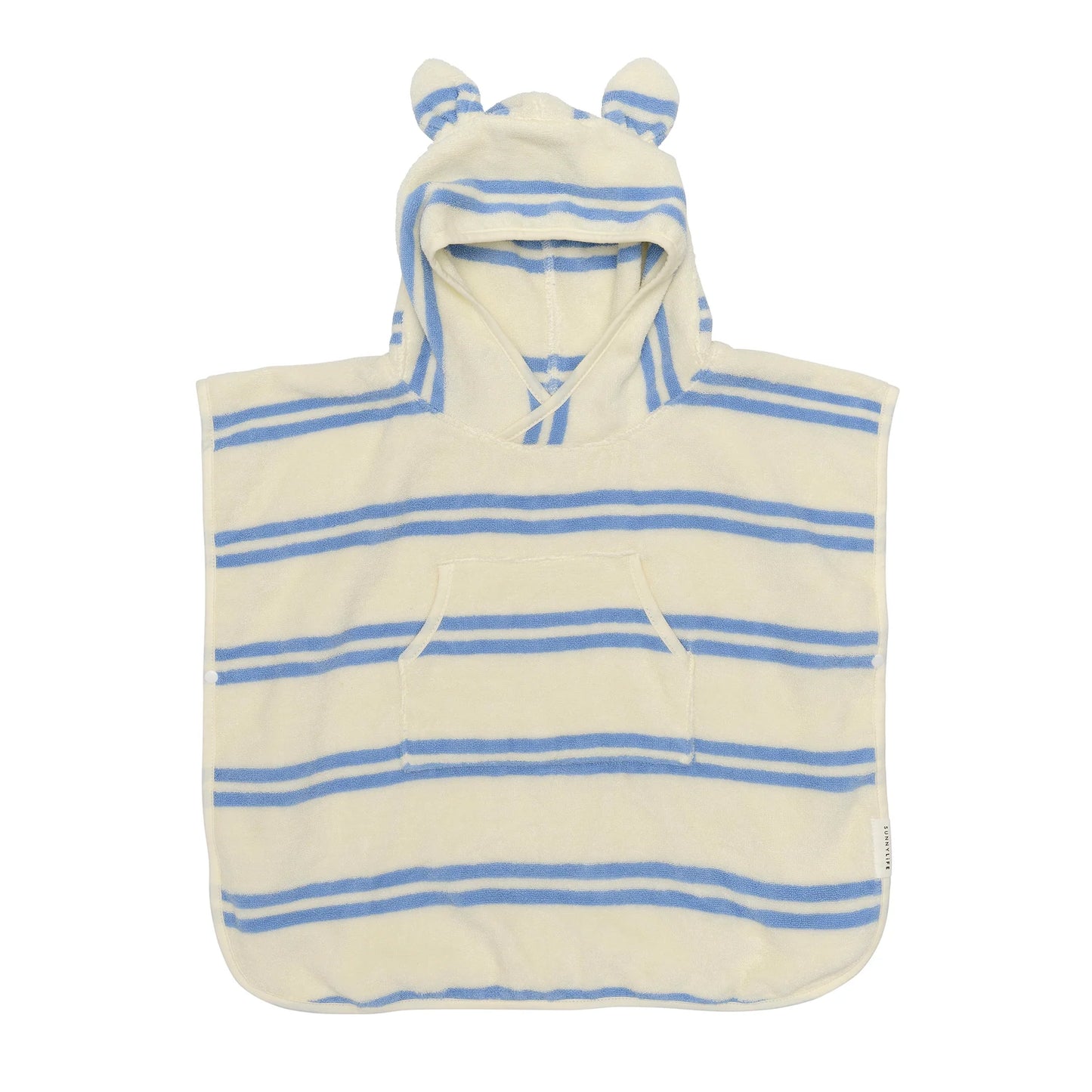 SunnyLife - Kids Character Hooded Towel Sammy the Seagull Blue Stripe