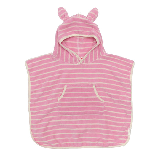 SunnyLife - Kids Character Hooded Towel Cotton Candy Pink Stripe