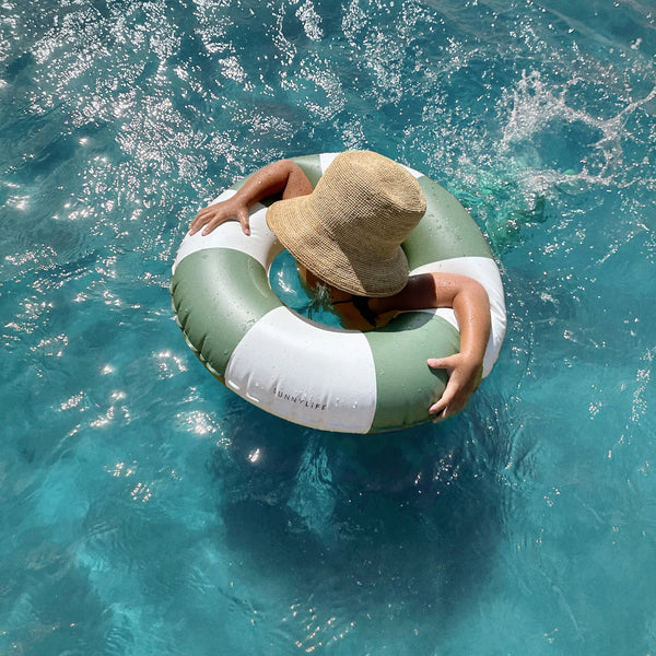 SunnyLife - Mini Tube Pool Ring Olive Stripe