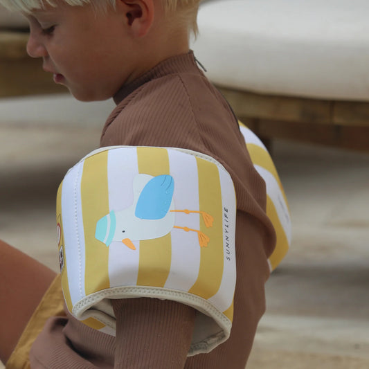 SunnyLife - Kids Floaties Sammy the Seagull Mustard Stripe