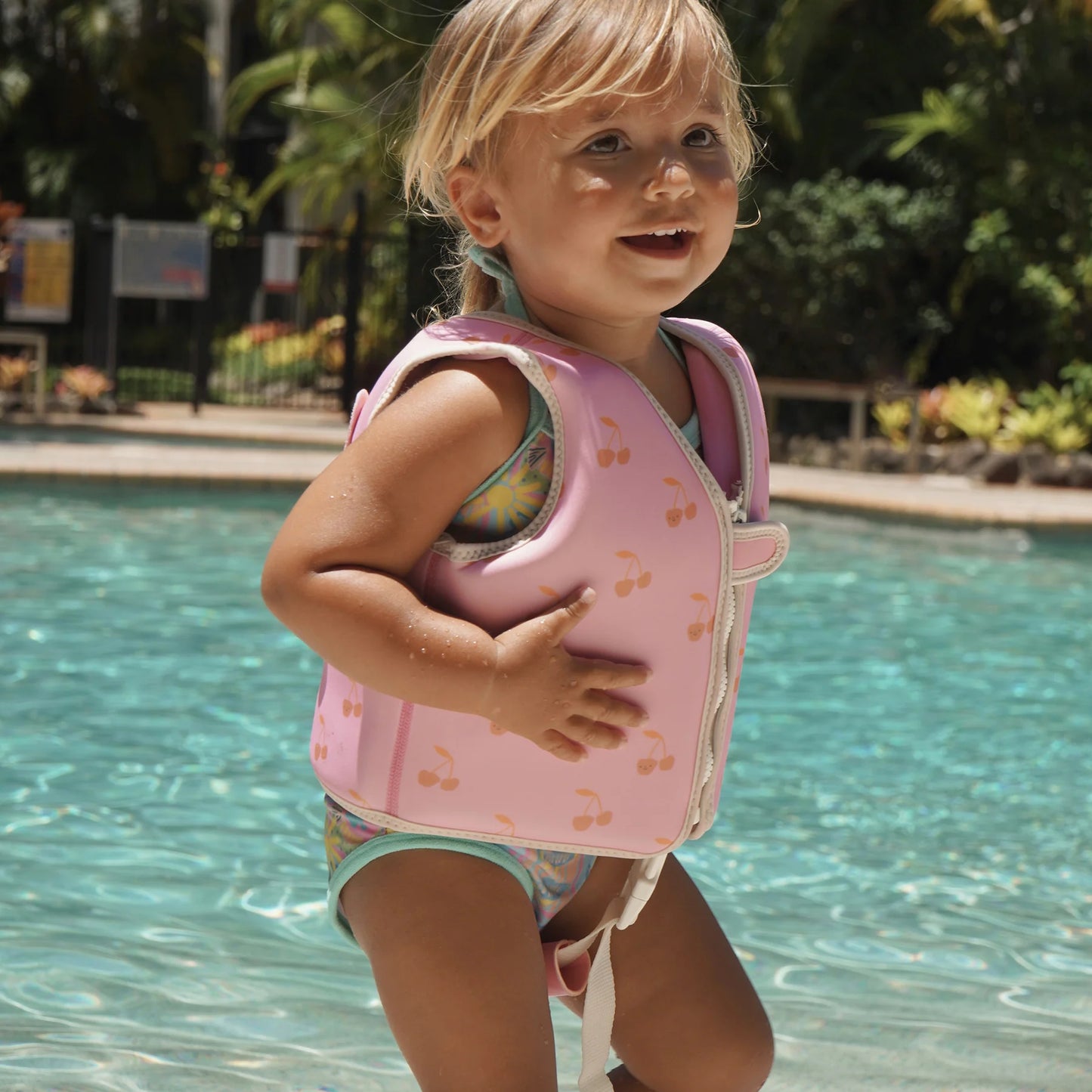 SunnyLife - Kids Swim Vest - Cotton Candy Cherry