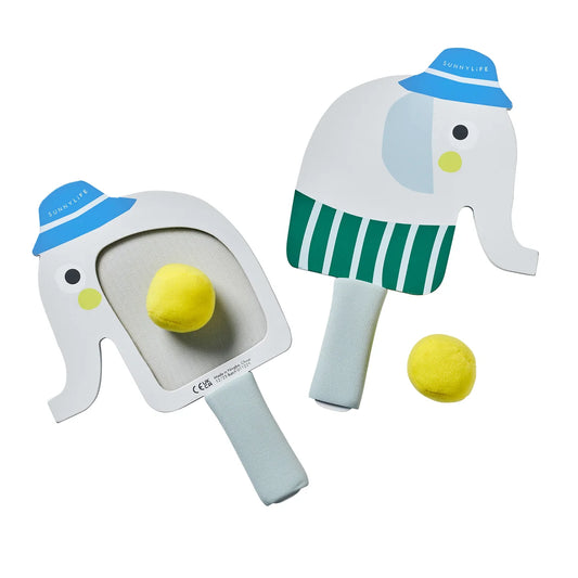 SunnyLife - Kids Velcro Beach Bats - Eli the Elephant Multi