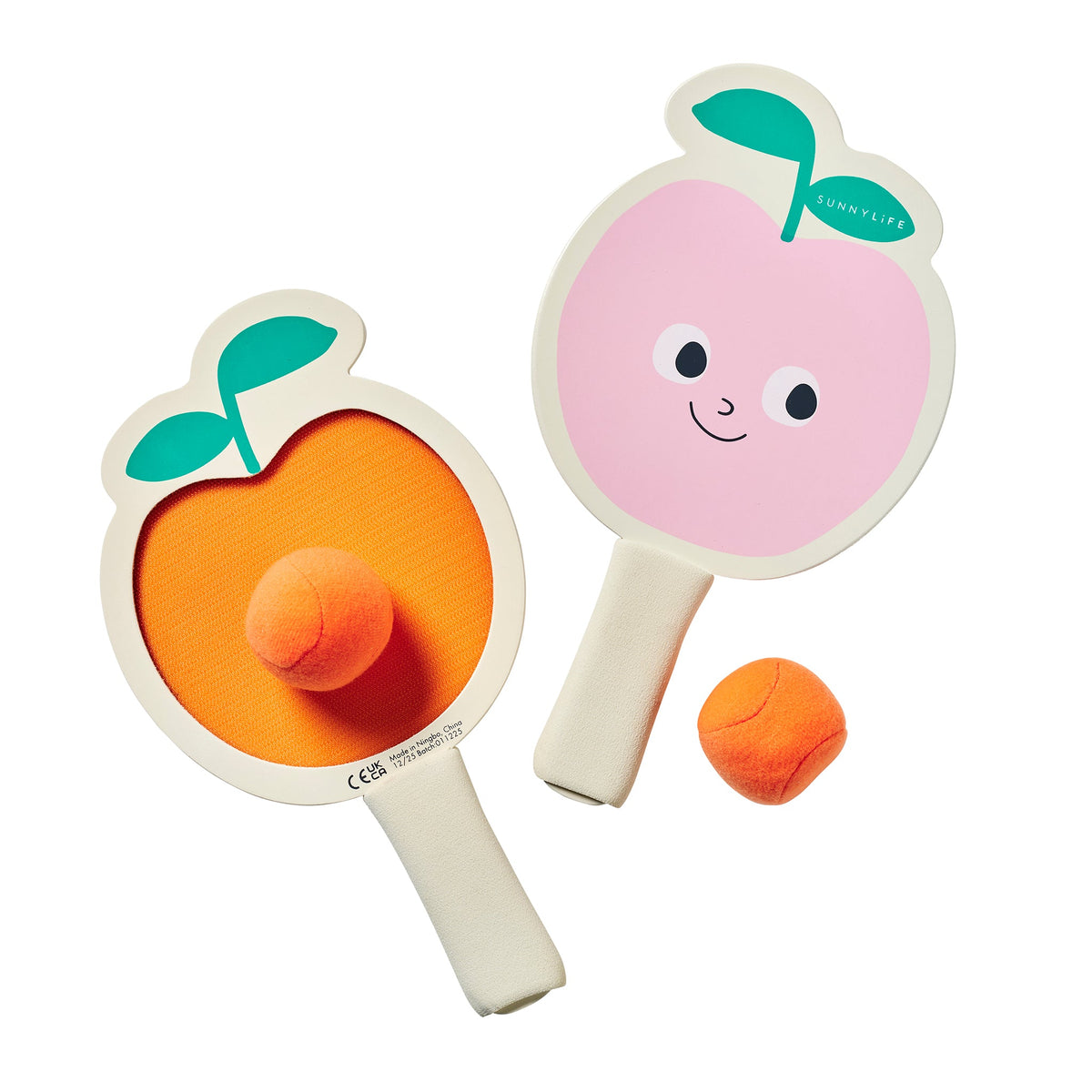 SunnyLife - Kids Velcro Beach Bats - Poppy the Peach