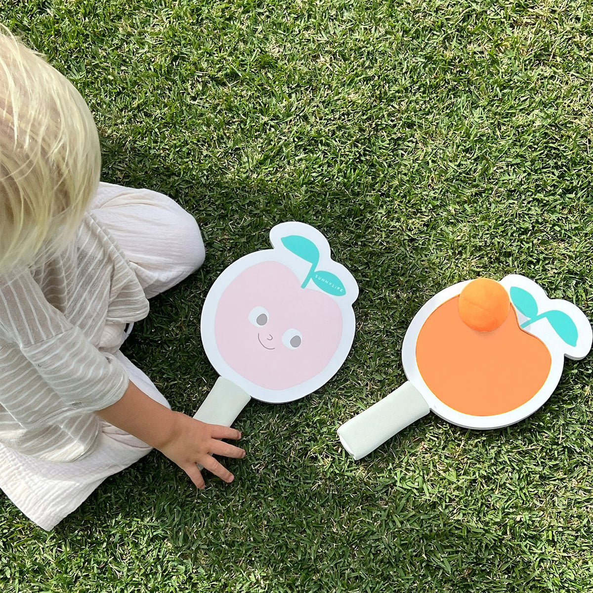 SunnyLife - Kids Velcro Beach Bats - Poppy the Peach