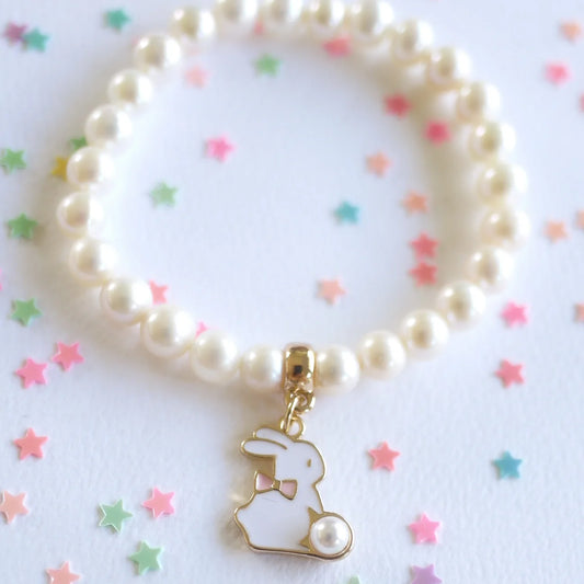 Lauren Hinkley - Pearl Bracelet with Mia The Bunny