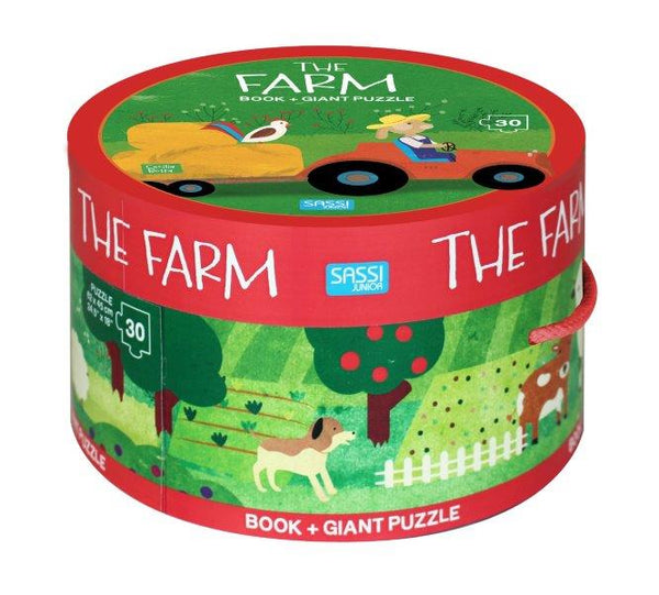 Sassi - The Farm Book and Giant Puzzle 30 pcs