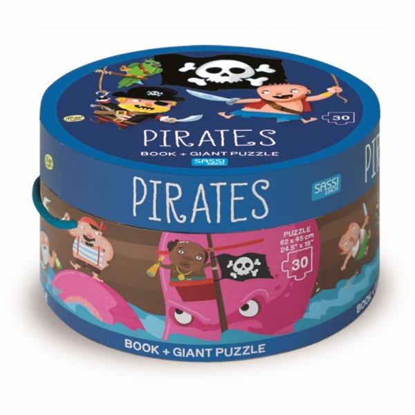 Sassi - Pirates Book and Giant Puzzle 30 pcs