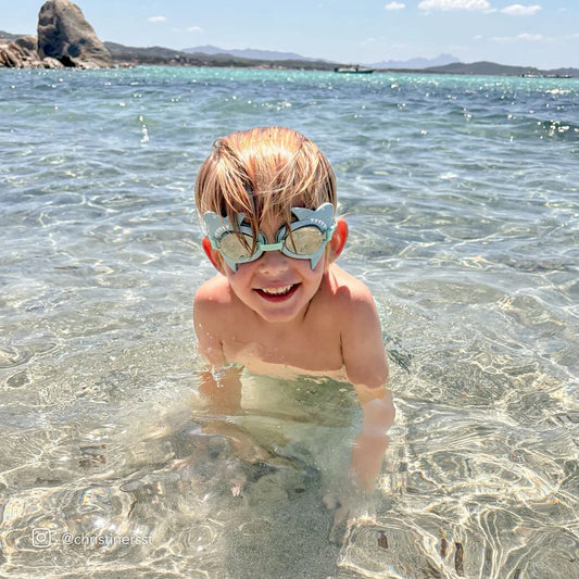 SunnyLife - Salty the Shark Mini Swim Goggles Aqua