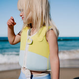 SunnyLife - Kids Swim Vest - Salty the Shark Aqua Neon Yellow