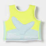 SunnyLife - Kids Swim Vest - Salty the Shark Aqua Neon Yellow