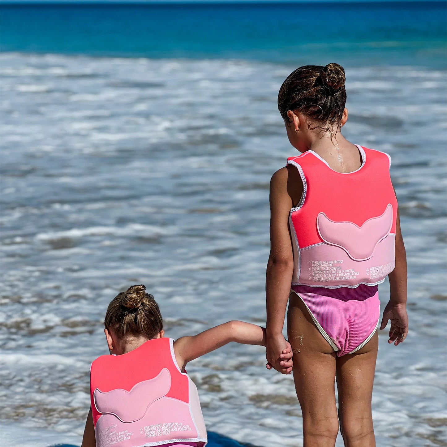 SunnyLife - Melody the Mermaid Swim Vest - Neon Strawberry