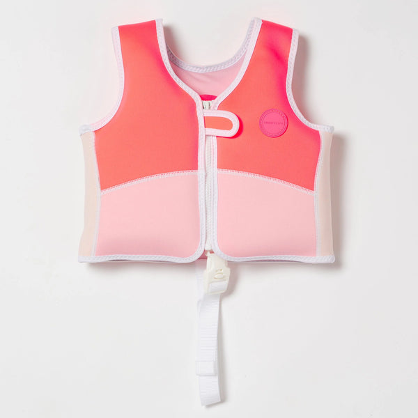 SunnyLife - Kids Swim Vest - Melody the Mermaid Neon Strawberry