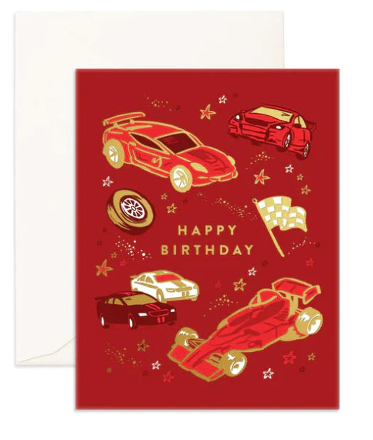 Fox & Fallow- Race Car Greeting Card