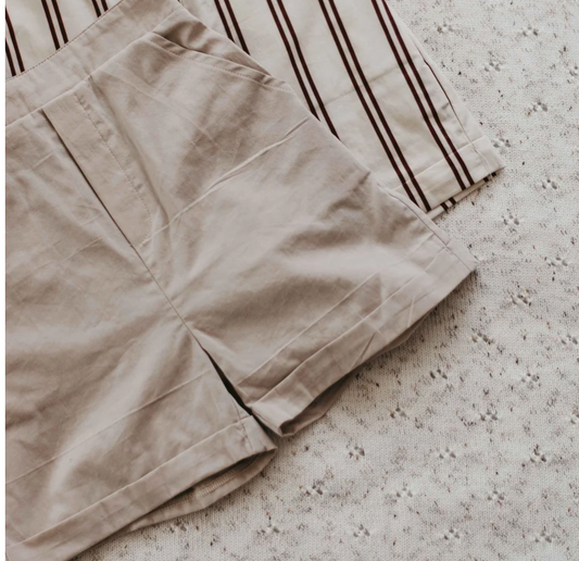 Bencer & Hazelnut Christmas- Beige Shorts