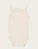 Jamie Kay - Organic Cotton Pointelle Singlet Bodysuit - Natural