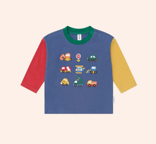Hux Baby- Construction Colour Block L/S Top
