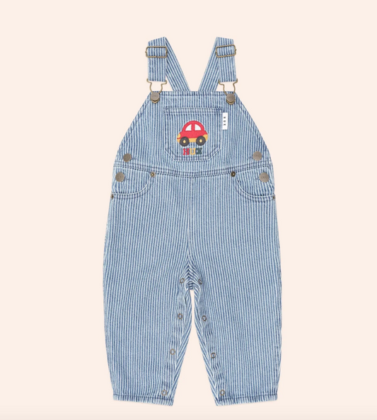 Hux Baby- Denim Stripe Overalls