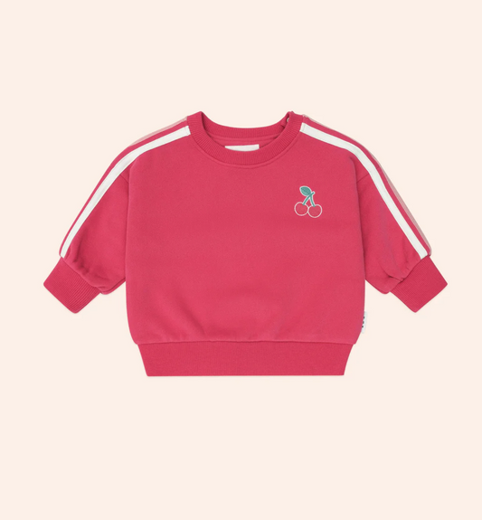 Hux Baby- Cherry Racer Stripe Sweatshirt