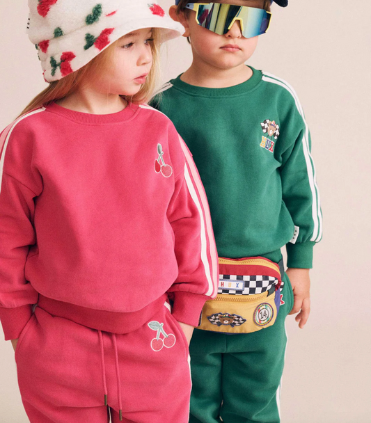 Hux Baby- Cherry Racer Stripe Sweatshirt