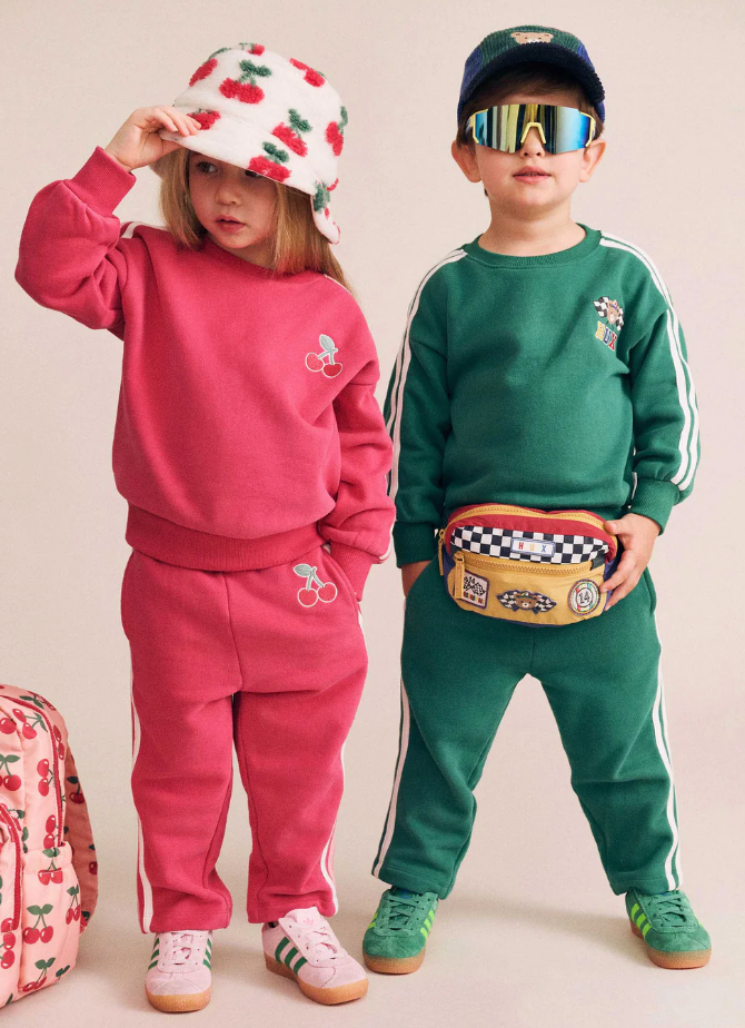 Hux Baby- Cherry Racer Stripe Trackpants