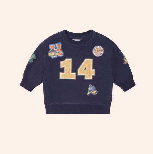 Hux Baby- Collegiate Patches Sweatshirt
