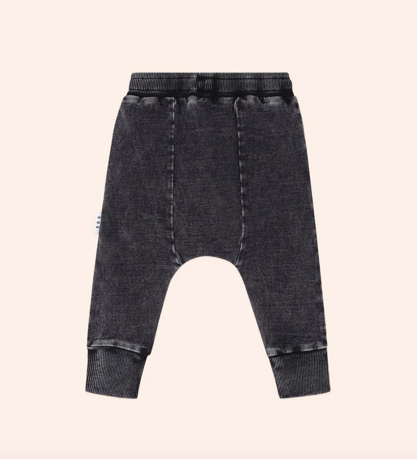 Hux Baby- Black Knit Denim Pocket Pants