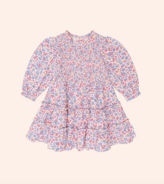 Hux Baby- Vintage Floral Puff Dress
