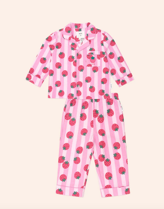 Hux Baby- Strawberry Stripe Flanelette Pyjamas